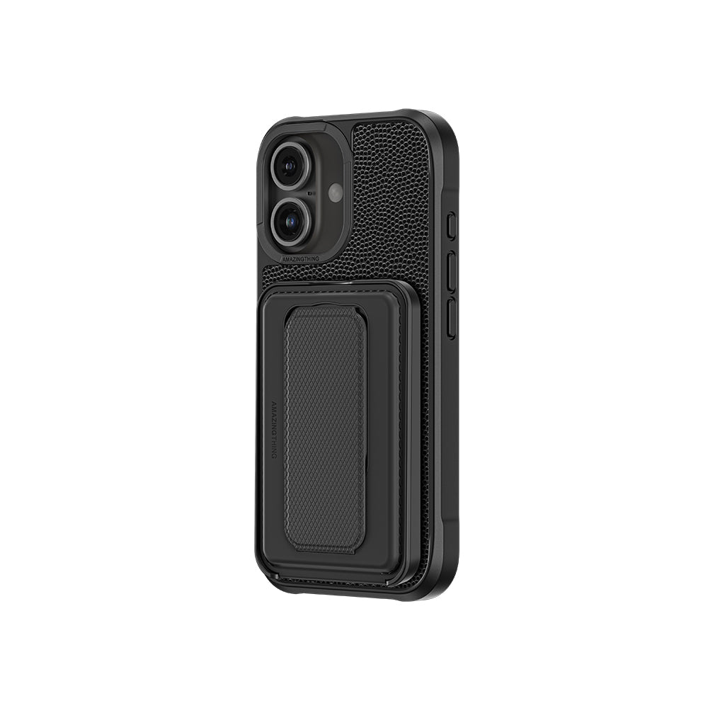 Glamour Luxe Standlı Kartlıklı Kılıf Seti - iPhone 16