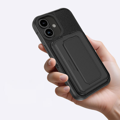 Glamour Luxe Standlı Kartlıklı Kılıf Seti - iPhone 16