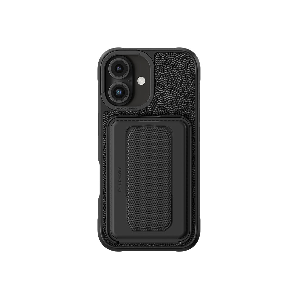 Glamour Luxe Standlı Kartlıklı Kılıf Seti - iPhone 16