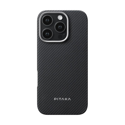 Tactile Woven 1500D Classic Black-Grey Twill Serisi Kılıf - iPhone 16 Pro