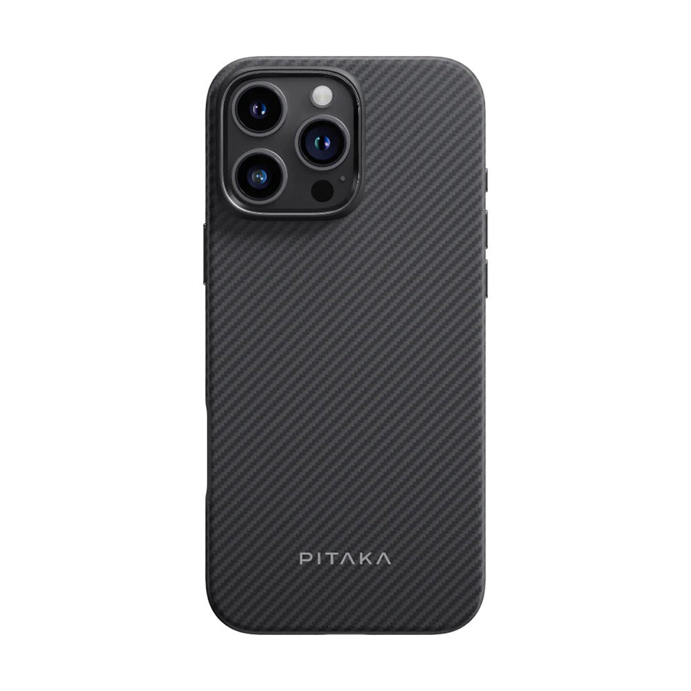 Military-Grade 1500D Classic Black-Grey Twill Serisi Kılıf - iPhone 16 Pro