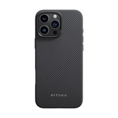 Military-Grade 1500D Classic Black-Grey Twill Serisi Kılıf - iPhone 16 Pro