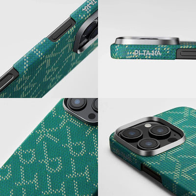 Tactile Woven Monogram Serisi Aramid Fiber Kılıf - iPhone 16 Pro
