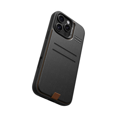 Wallet Deri Kartlıklı Standlı Serisi Kılıf - iPhone 16 Pro Max
