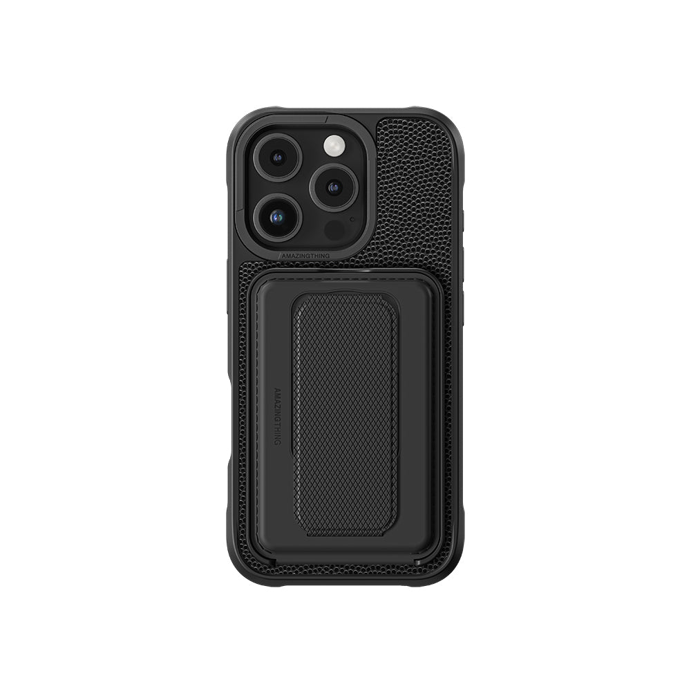 Glamour Luxe Standlı Kartlıklı Kılıf Seti - iPhone 16 Pro