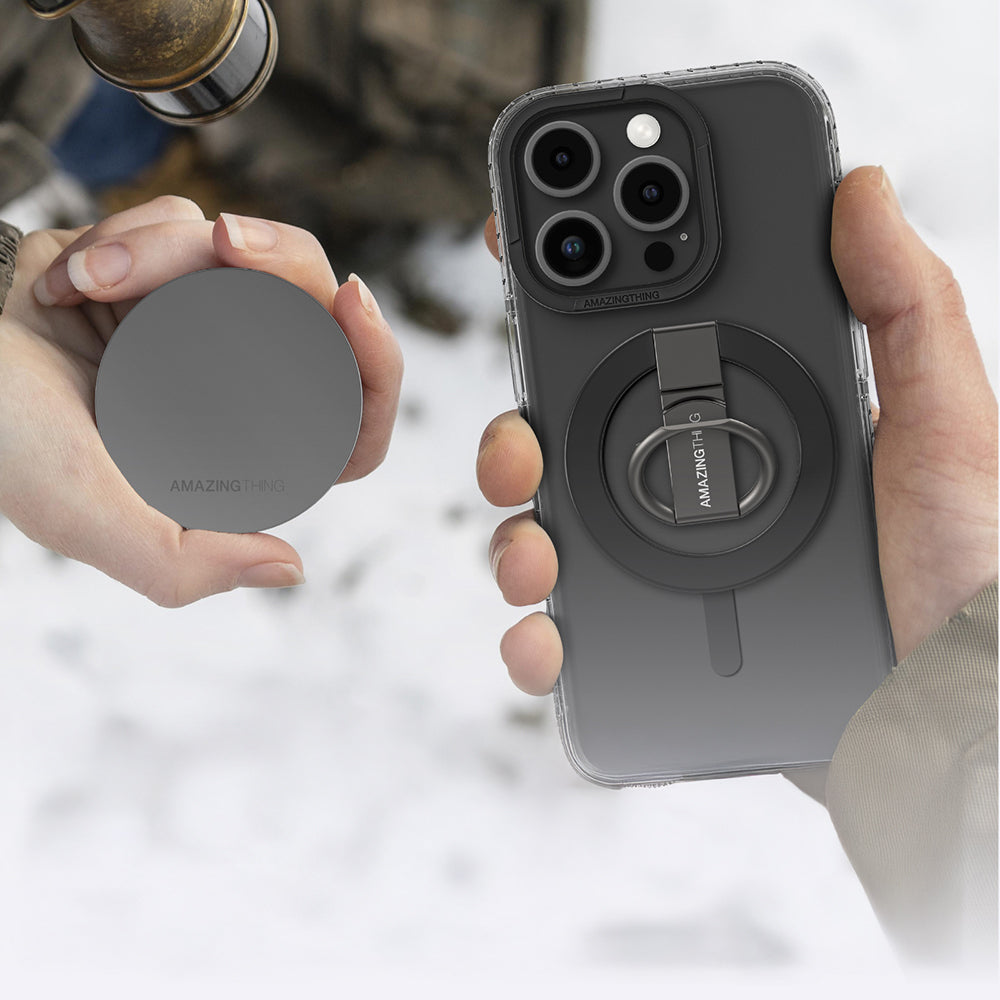 Titan Pro Serisi Kılıf & Magsafe Grip-Fit Stand Seti - iPhone 16 Pro