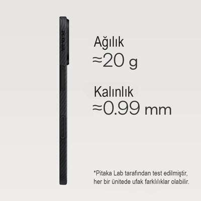 Ultra-Slim 1500D Classic Black-Grey Twill Serisi Kılıf - iPhone 17