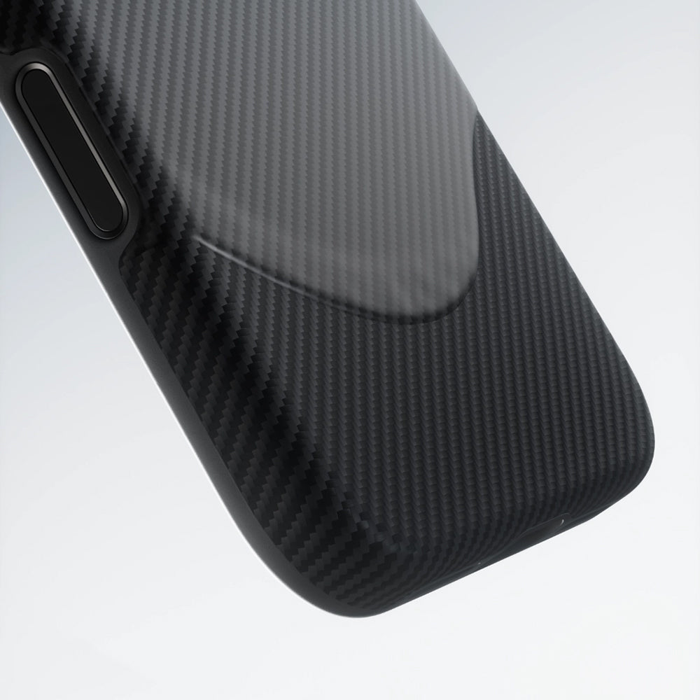 Military-Grade 1500D Classic Serisi Black-Grey Twill Serisi Kılıf - iPhone 17 Pro