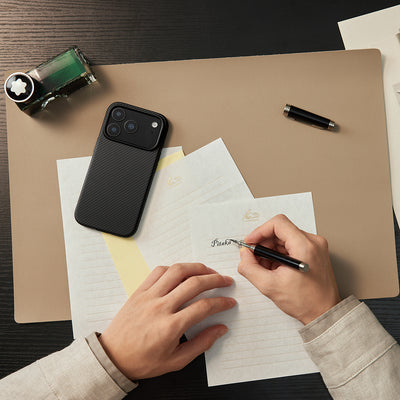 Military-Grade 1500D Classic Serisi Black-Grey Twill Serisi Kılıf - iPhone 17 Pro