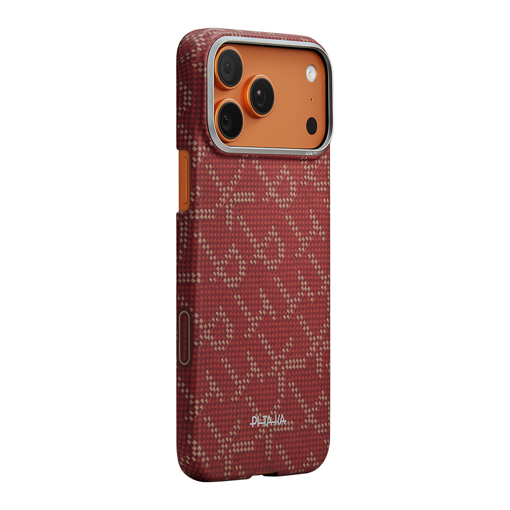 Tactile Woven Monogram Serisi Aramid Fiber Kılıf - iPhone 17 Pro