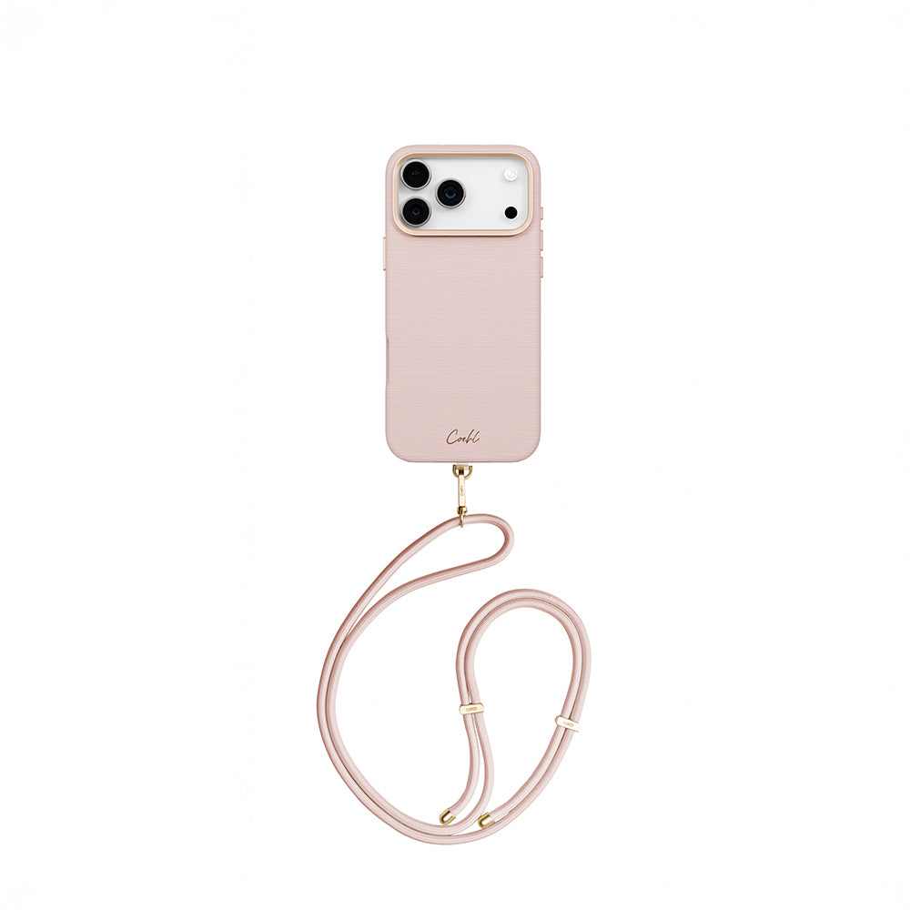Mirelle Serisi Vegan Deri Boyun Askı İpli Kılıf - iPhone 17 Pro