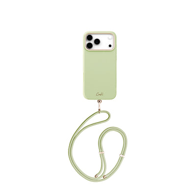 Mirelle Serisi Vegan Deri Boyun Askı İpli Kılıf - iPhone 17 Pro Max
