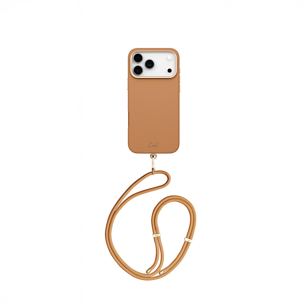Mirelle Serisi Vegan Deri Boyun Askı İpli Kılıf - iPhone 17 Pro