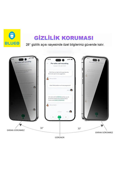 Anti-Peep Privacy Ekran Koruyucu - iPhone 17 Pro Max