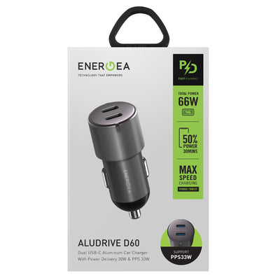 AluDrive D60 66W Araç İçi Şarj Adaptörü