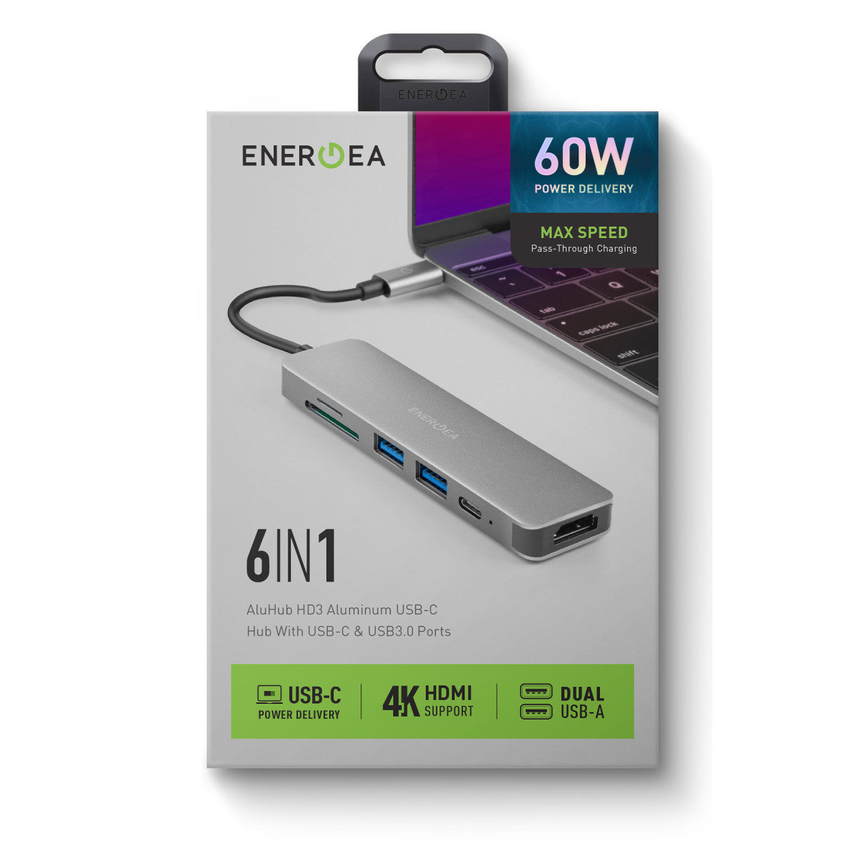 AluHub HD3 60W 6in1 4K Hub Dönüştürücü