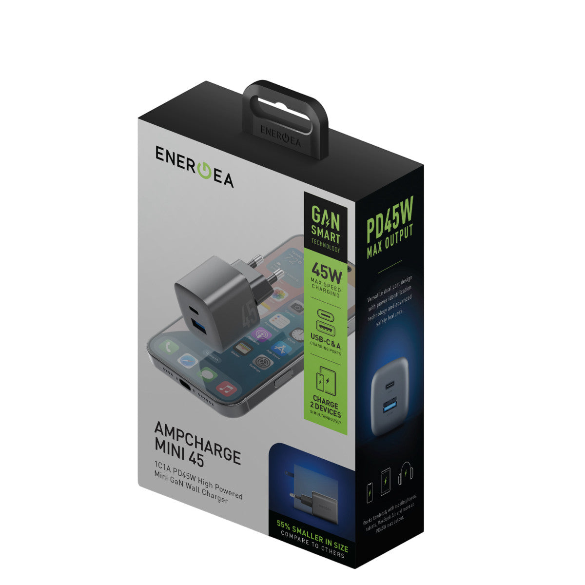 AmpCharge Mini GaN45 Şarj Adaptörü