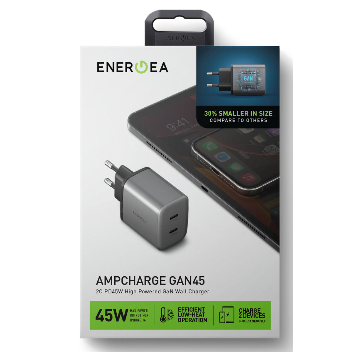 AmpCharge GaN45 Şarj Adaptörü