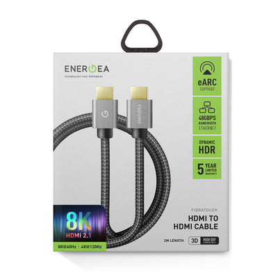FibraTough 2M HDMI 2.1 8K 60 Hz HDMI to HDMI Kablo