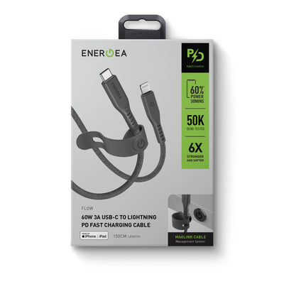 Flow 1.5M 60W Type-C to Lightning PD Kablo