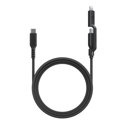 Flow Duo 2in1 1.5M 240W Type-C to Type-C ve Lightning PD Kablo