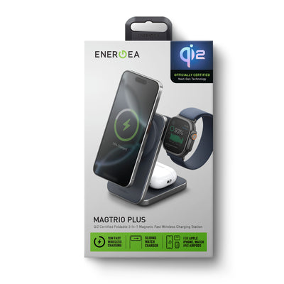 MagTrio Plus Qi2 3in1 Katlanılabilir Şarj İstasyonu