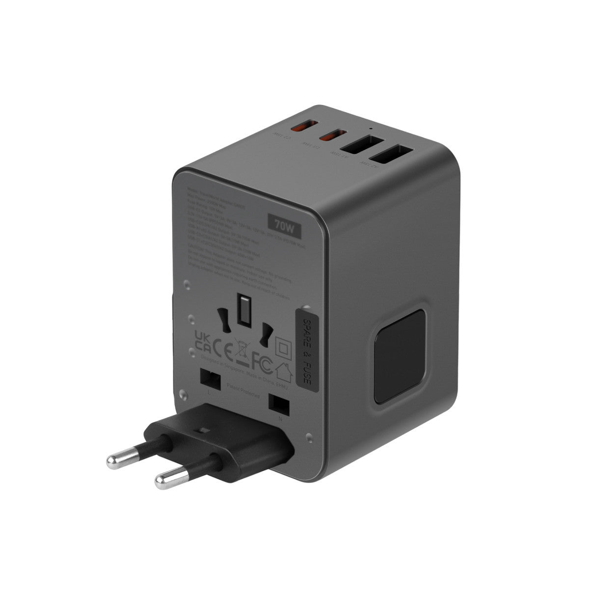TravelWorld GaN70 Universal PD Şarj Adaptörü
