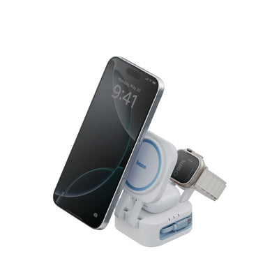 Bazic GoMag Station Mini 3in1 Katlanabilir Dahili Kablolu Şarj İstasyonu