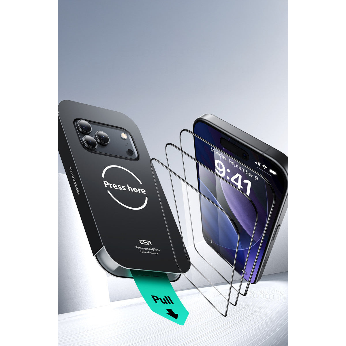 UltraFit Classic Kolay Kurulum Ekran Koruyucu - iPhone 16 Pro