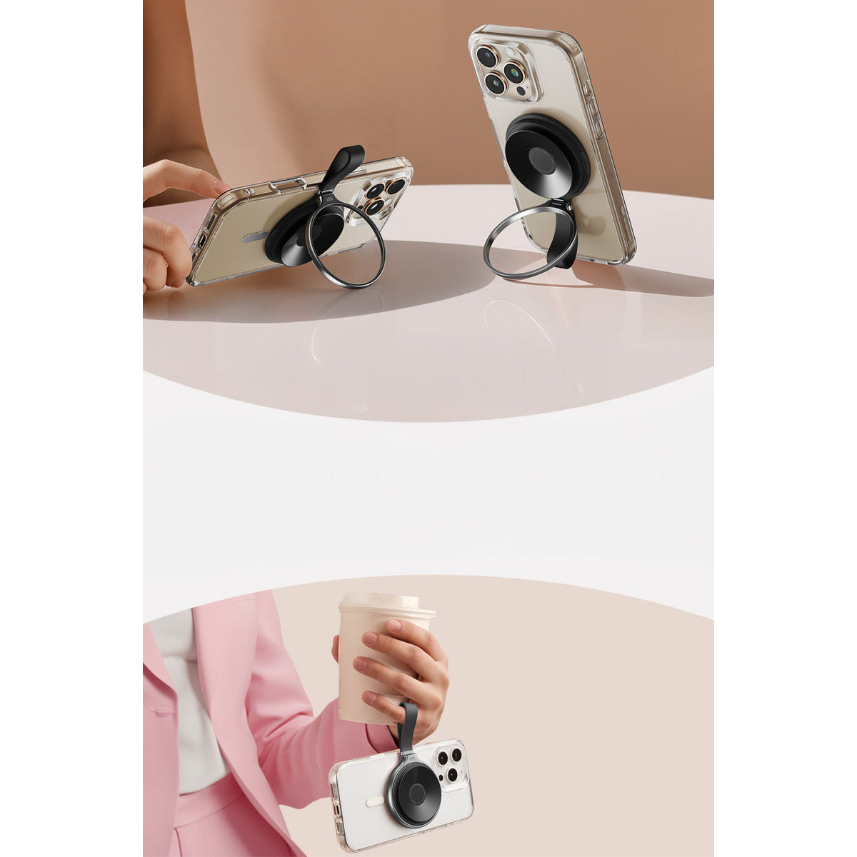 HaloLock Vantuzlu Magsafe Grip-Fit Stand