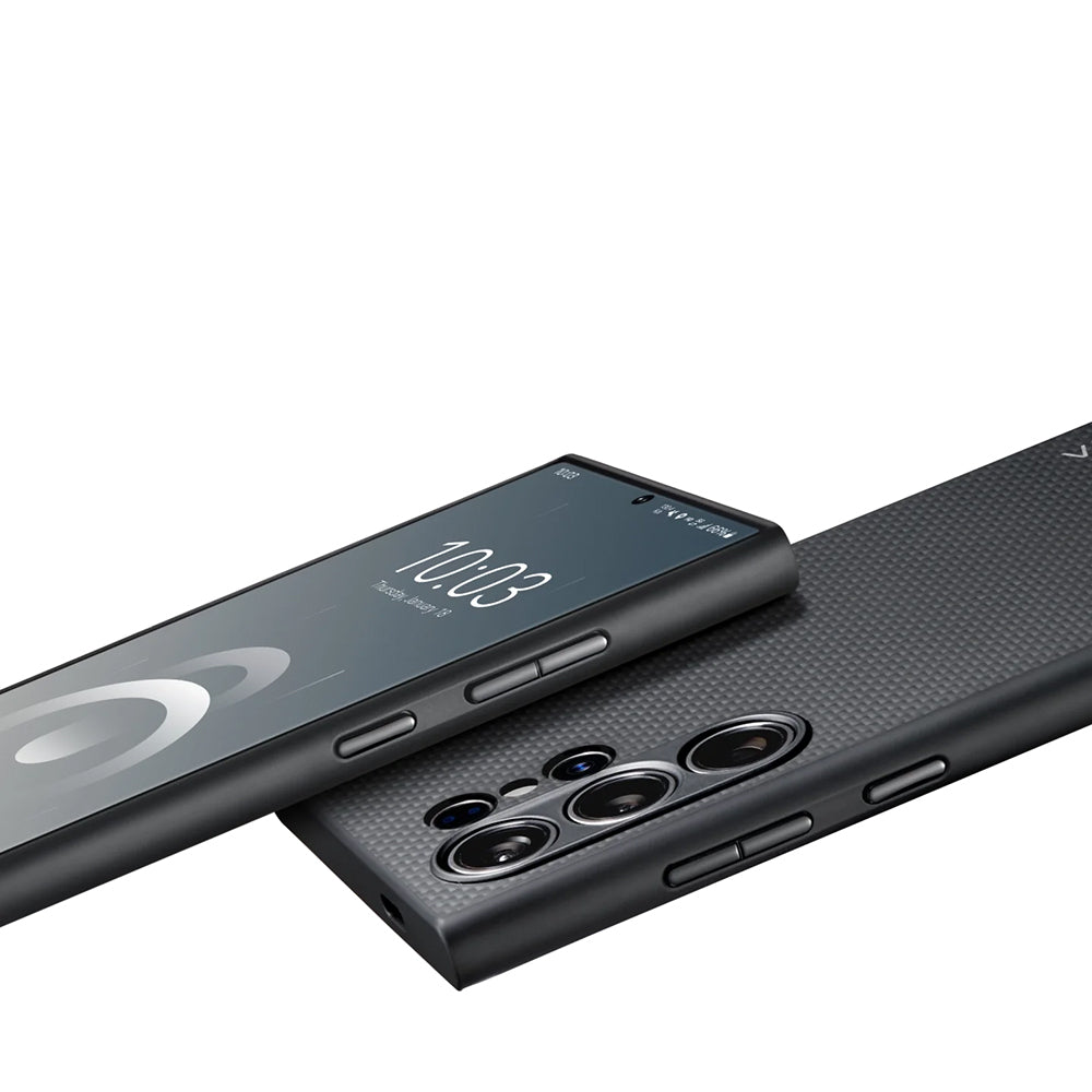 Ultra-Slim Classic Black-Grey Twill Serisi Kılıf - Samsung S24 Ultra