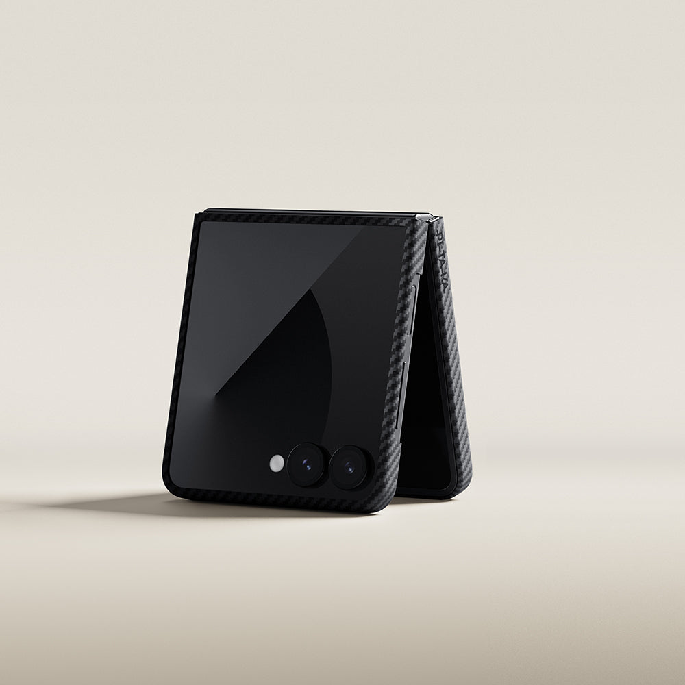 Ultra-Slim Classic Black-Grey Twill Serisi Kılıf - Samsung Z Flip 7