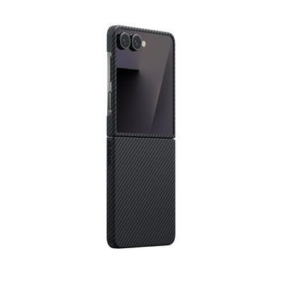 Ultra-Slim Classic Black-Grey Twill Serisi Kılıf - Samsung Z Flip 7