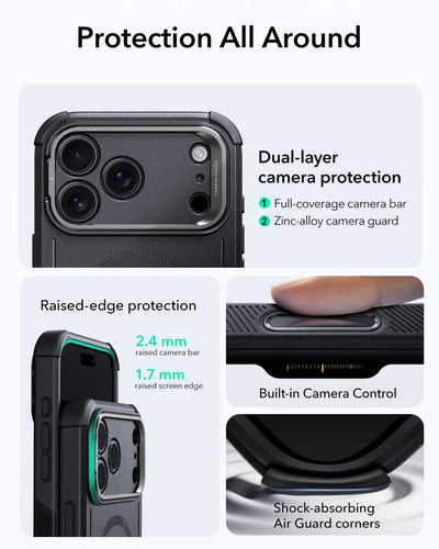 Cyber Tough Serisi Armor Kılıf - iPhone 17 Pro Max