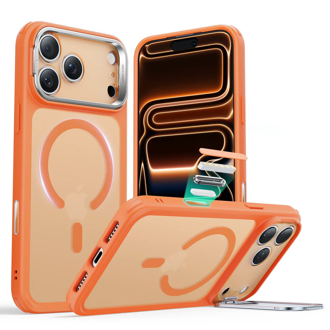 Classic Hybrid Serisi Standlı Kılıf - iPhone 17 Pro Max