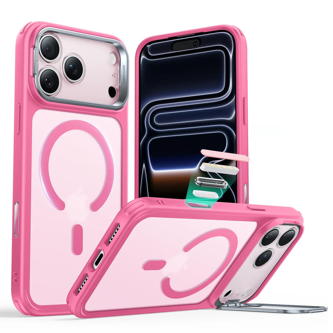 Classic Hybrid Serisi Standlı Kılıf - iPhone 17 Pro Max