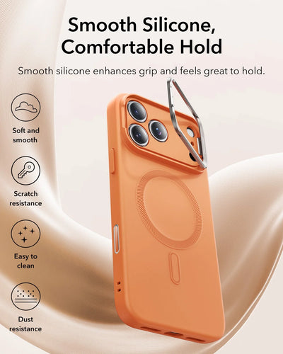 Cloud Soft Serisi Silicone Standlı Kılıf - iPhone 17 Pro