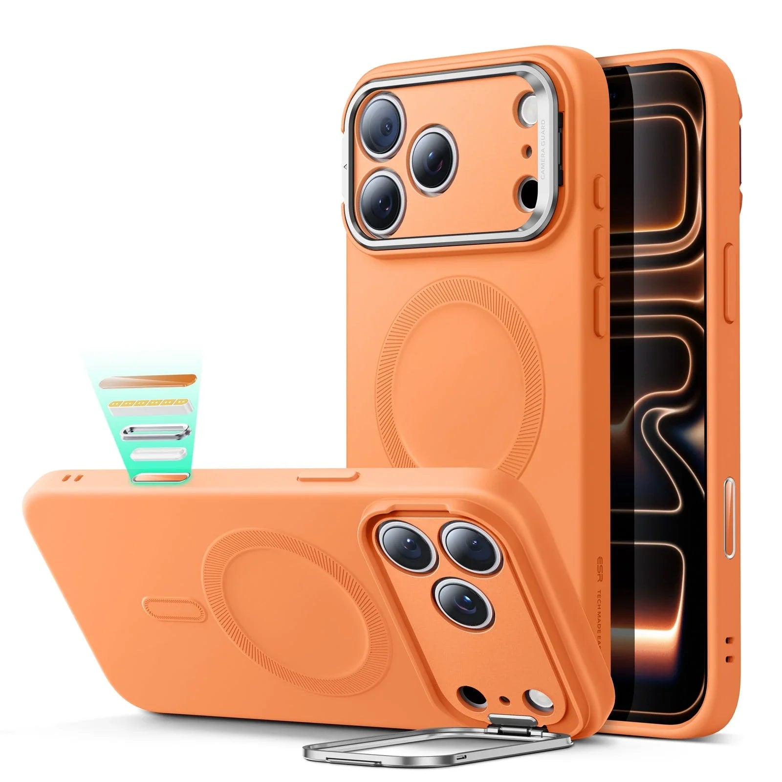 Cloud Soft Serisi Silicone Standlı Kılıf - iPhone 17 Pro