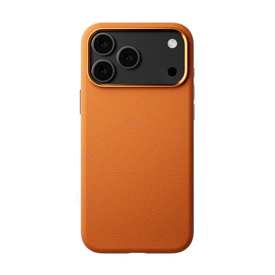 FaceDesing Orange Leather Serisi Kılıf - iPhone 17 Pro Max