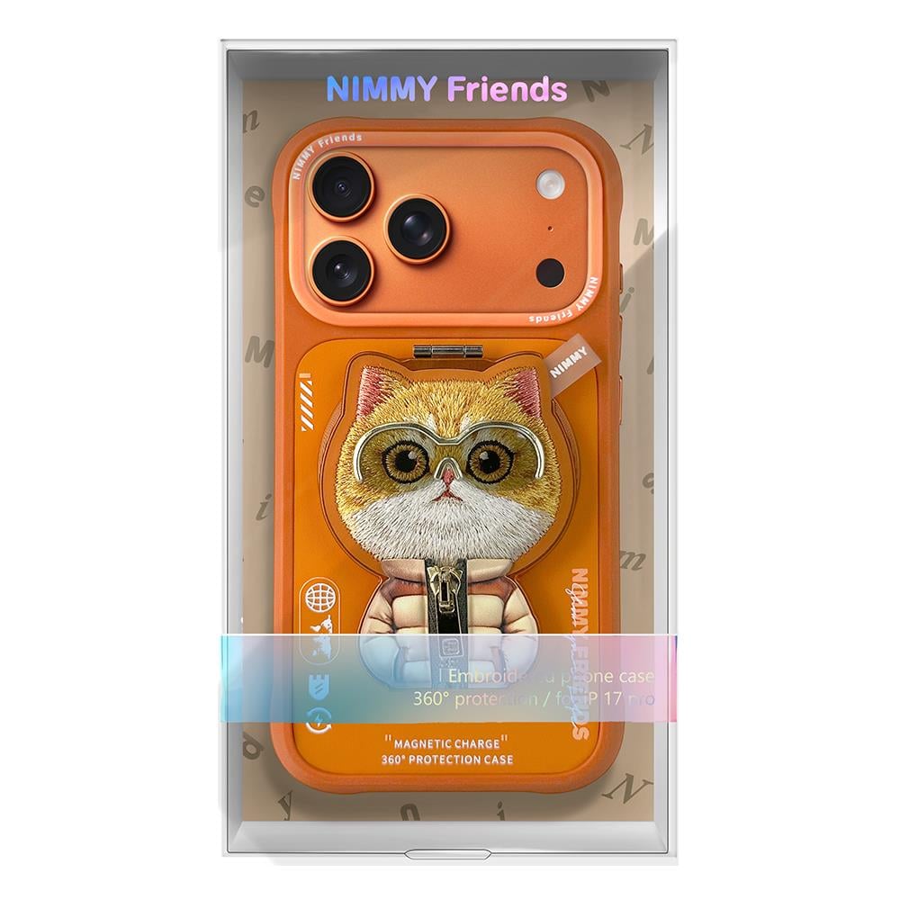 Orange Cat Serisi Popsoket Kılıf - iPhone 17 Pro