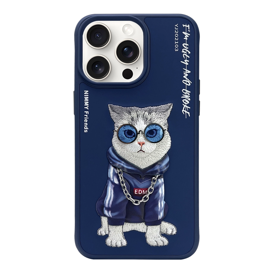 Cool Blue Cat Serisi Kılıf - iPhone 14 Pro Max
