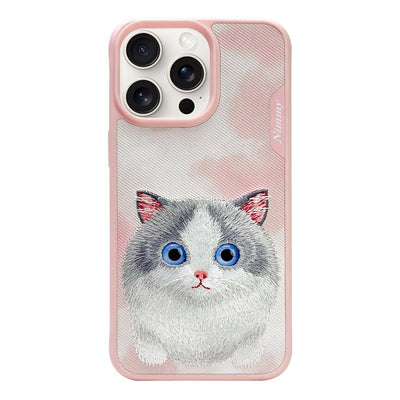Pink Cat Big Eyes Serisi Kılıf - iPhone 15 Pro Max
