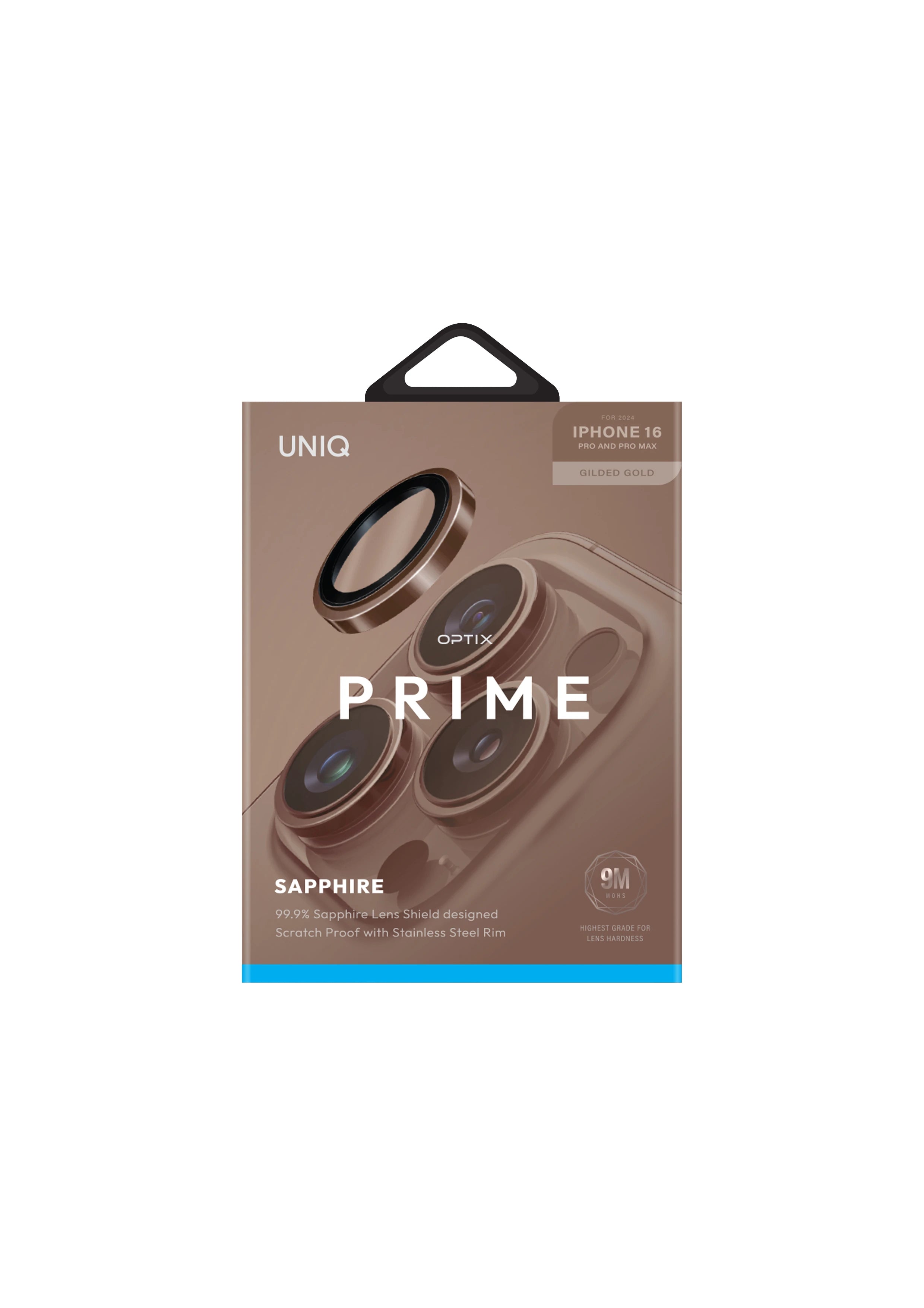 Optix Prime Sapphire Çelik Kamera Lens Koruyucu - iPhone 16 Pro / 16 Pro Max