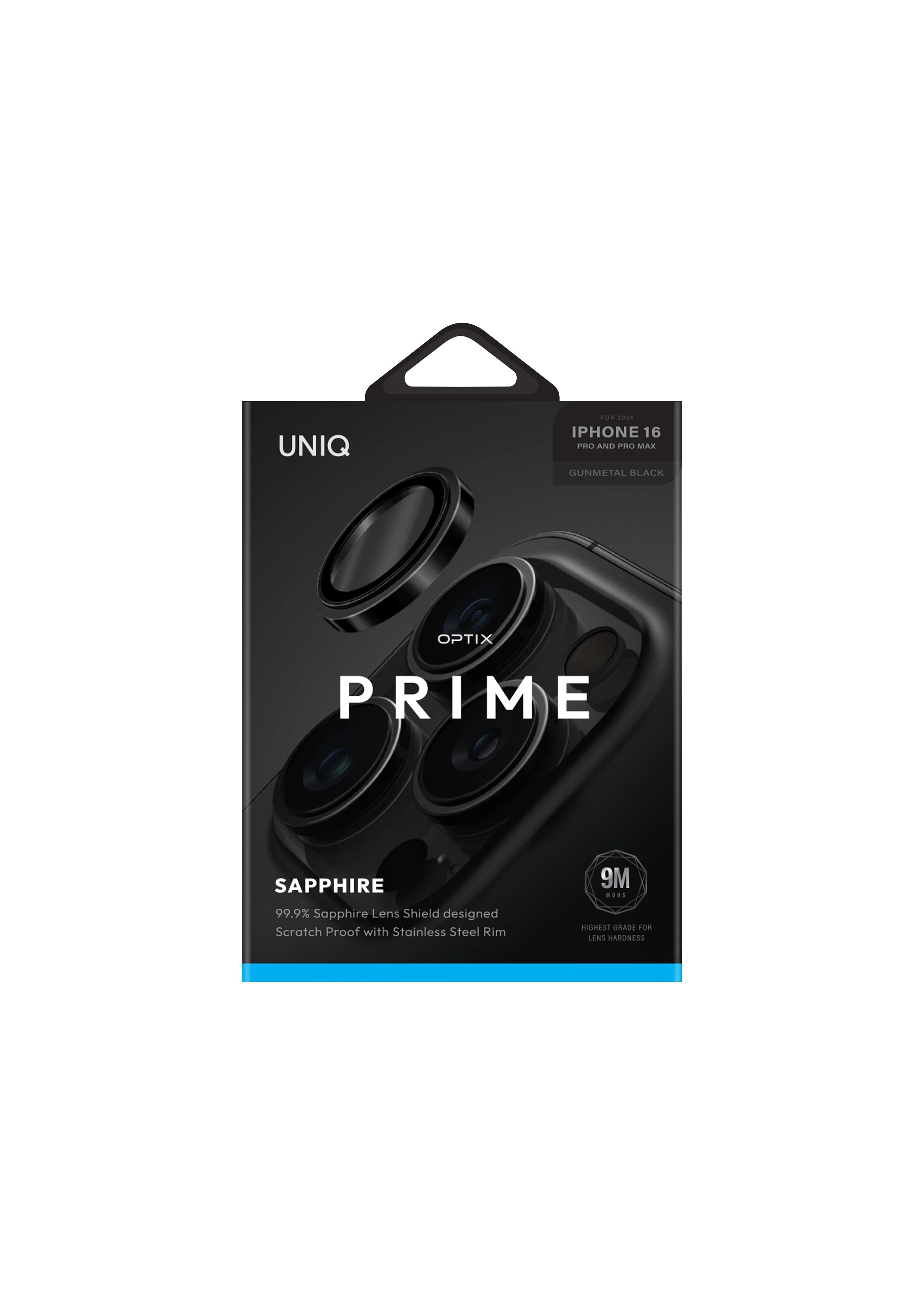 Optix Prime Sapphire Çelik Kamera Lens Koruyucu - iPhone 16 Pro / 16 Pro Max