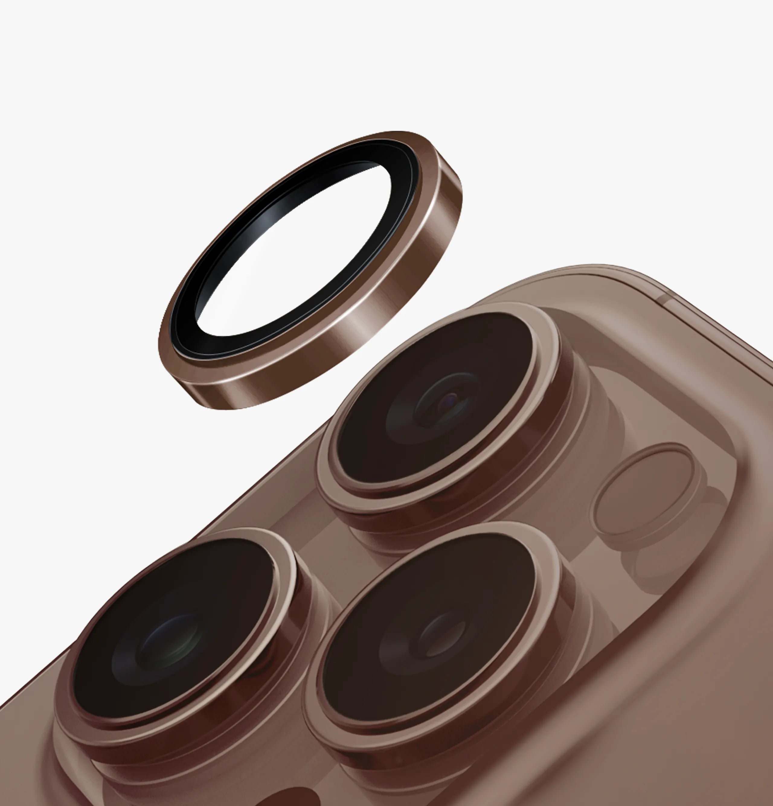 Optix Prime Sapphire Çelik Kamera Lens Koruyucu - iPhone 16 Pro / 16 Pro Max