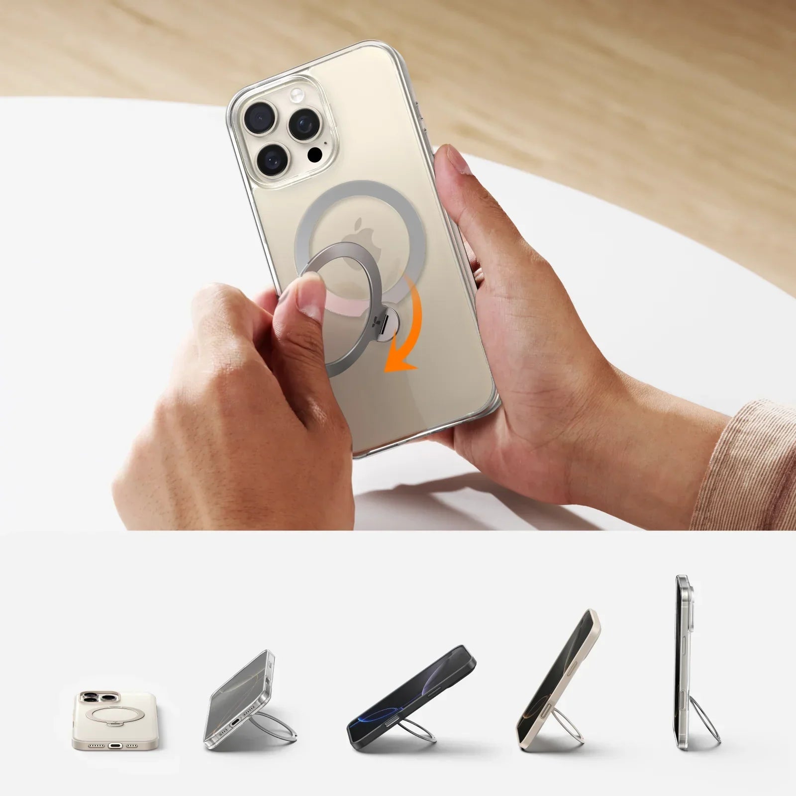Ostand Q3 Spin Serisi Kılıf - iPhone 16 Pro