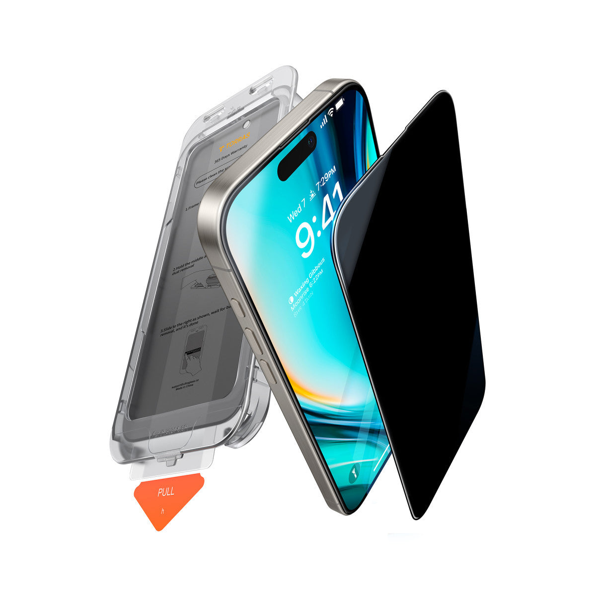 GlassGo Uygulama Kitli Privacy Ekran Koruyucu - iPhone 15